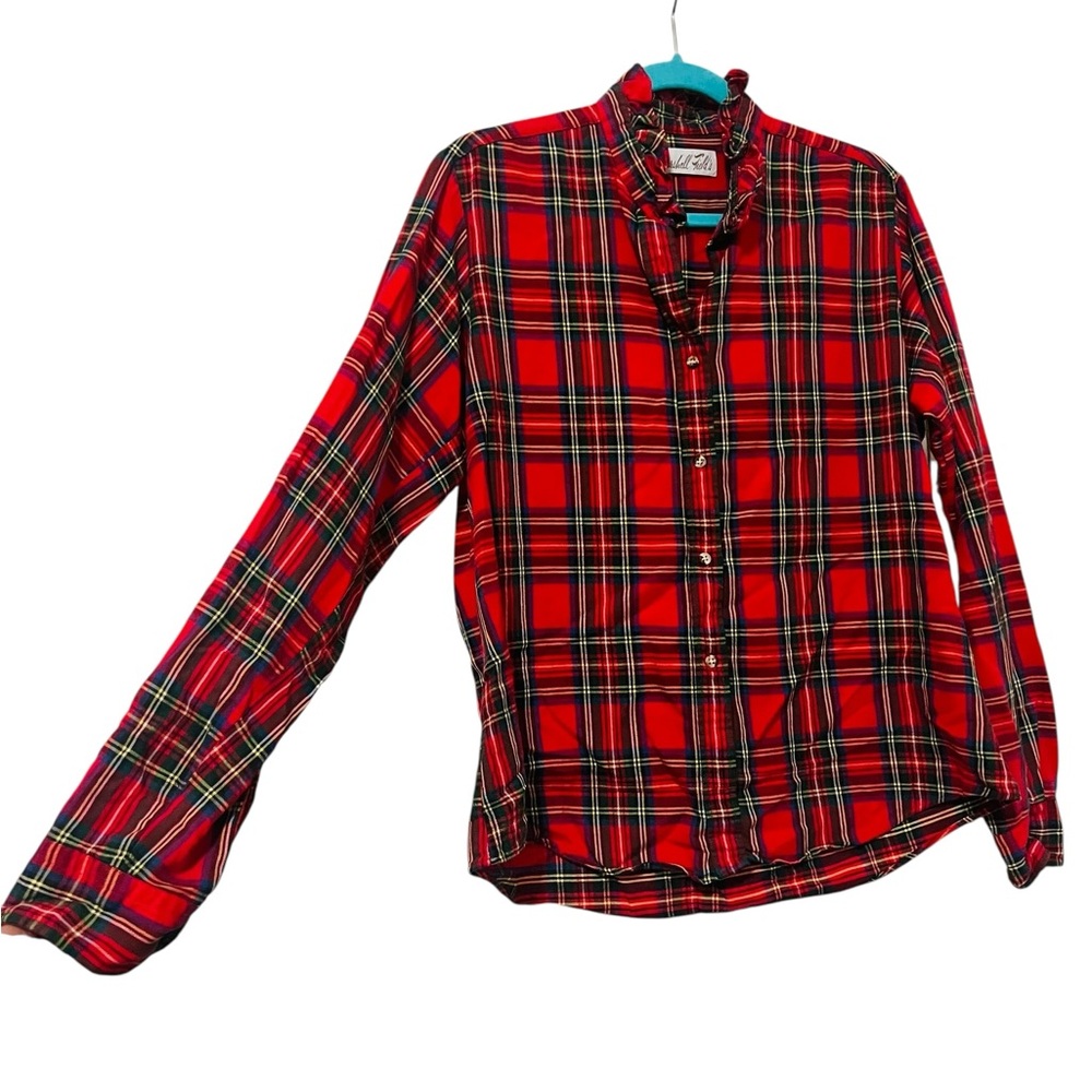 Classic Red and Black Tartan Blouse